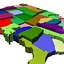 Mapa de 50 estados unidos