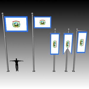 flag u 3d model