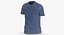 T Shirt Worn Male Crew Neck Pose 02 White Blank and Banded Heather 3D model