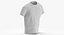 T Shirt Worn Male Crew Neck Pose 02 White Blank and Banded Heather 3D model