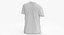 T Shirt Worn Male Crew Neck Pose 02 White Blank and Banded Heather 3D model