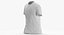 T Shirt Worn Male Crew Neck Pose 02 White Blank and Banded Heather 3D model