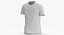 T Shirt Worn Male Crew Neck Pose 02 White Blank and Banded Heather 3D model