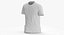 T Shirt Worn Male Crew Neck Pose 02 White Blank and Banded Heather 3D model