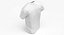 T Shirt Worn Male Crew Neck Pose 02 White Blank and Banded Heather 3D model