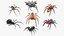 Rigged Spiders Collection 3 for Maya 3D model