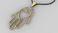 Traditional Moroccan Necklace Khmisa 3D print model