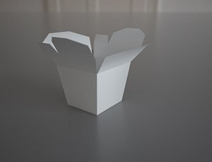 chinese food box oyster 3d model