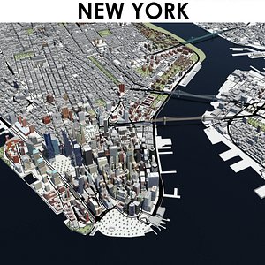3D model city new york