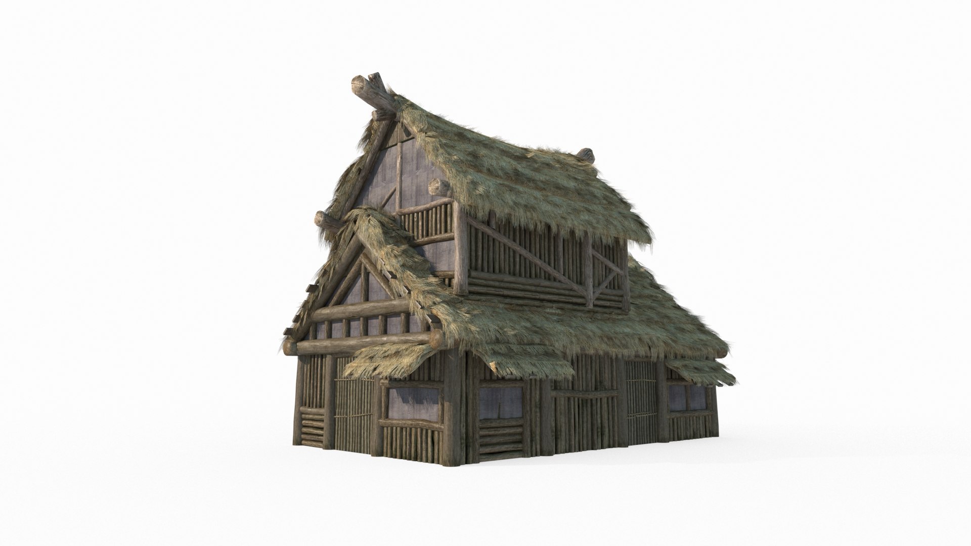 Ancient two story thatched hut in Asia 3D model https://p.turbosquid.com/ts-thumb/gZ/8JB0Sx/ig/ca5/jpg/1695344493/1920x1080/fit_q87/4b48ad611b5ce28ad32b2a9db2727424cb1d1cf0/ca5.jpg