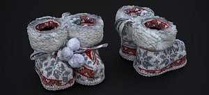 3D CHRISTMAS SNOW SHOES 2020 FBX 2 model