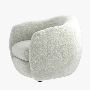 3d model chair jean royere bear