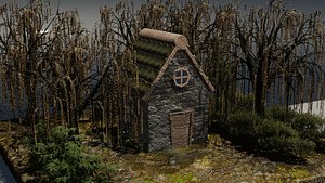 Forest hut 3D model