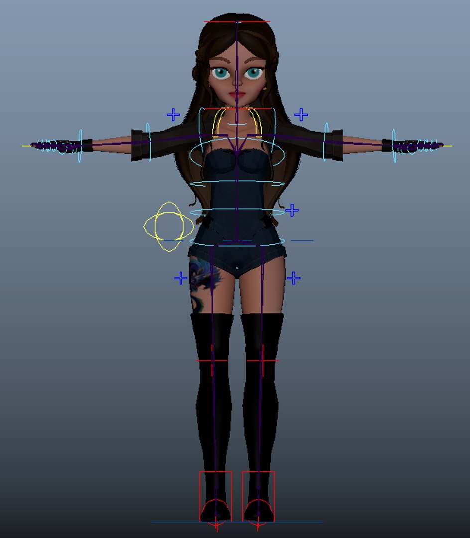 3D Model Female Character Rig - TurboSquid 2289198