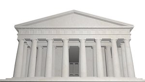 3D model parthenon greek temple