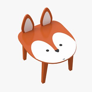 Chair 04 For Kids Low Poly 3D Model