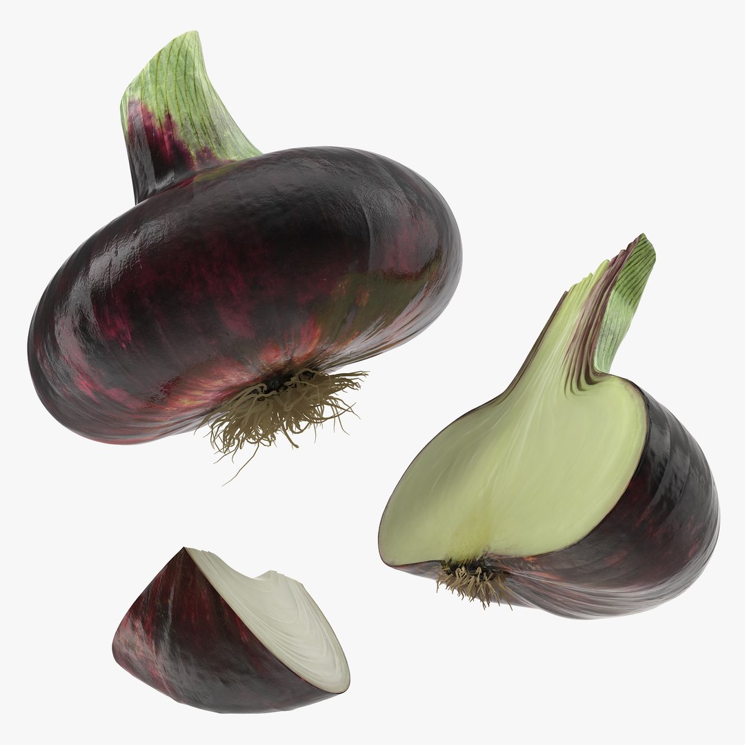 Red Onions 3D Models 3D model preview