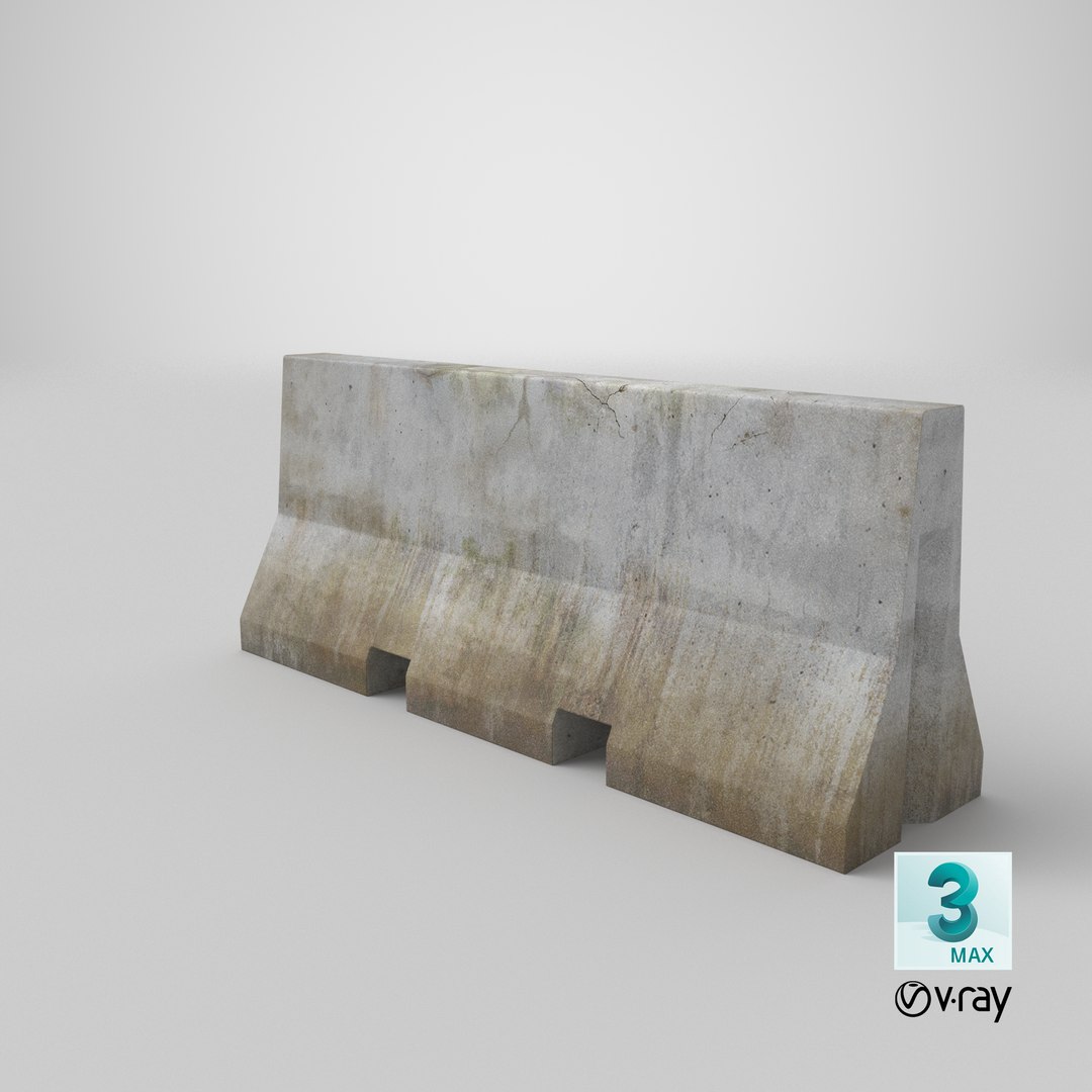 Concrete Traffic Barrier 03 3D model https://p.turbosquid.com/ts-thumb/gZ/Kqkl1N/ZP/stemcell_max_vray_render/png/1685002097/1920x1080/fit_q87/965f219f484d50e85f408bd085b694d2ce000016/stemcell_max_vray_render.jpg