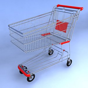 3d model of shopping cart