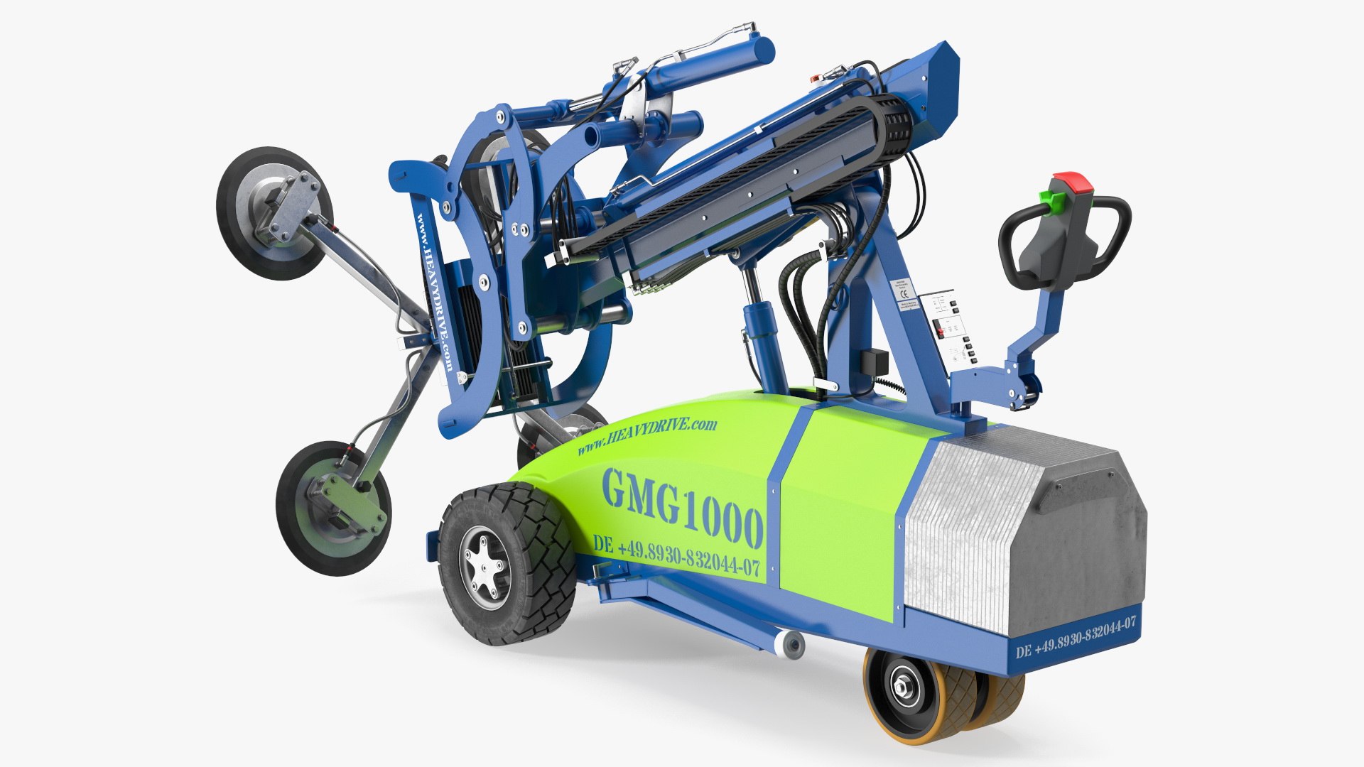 GMG 1000 Glass Handling Machine Rigged 3D model preview