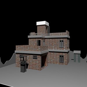 3D BGMI SQUAD HOUSE WITH TEXURE model