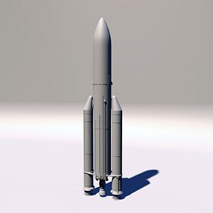 european ariane 5 rocket 3D