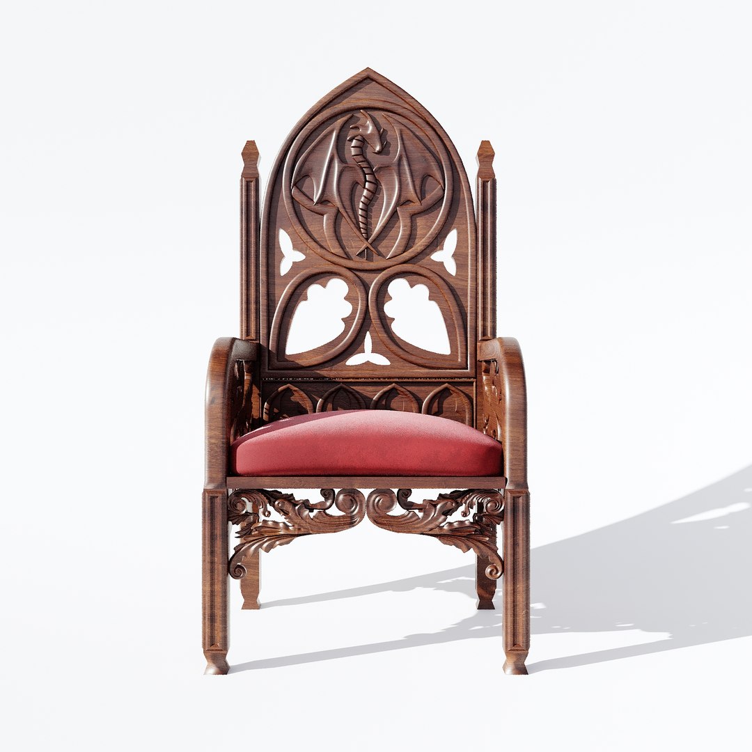 Old Vintage Wood Fantasy Throne Chair 3D TurboSquid 2207572