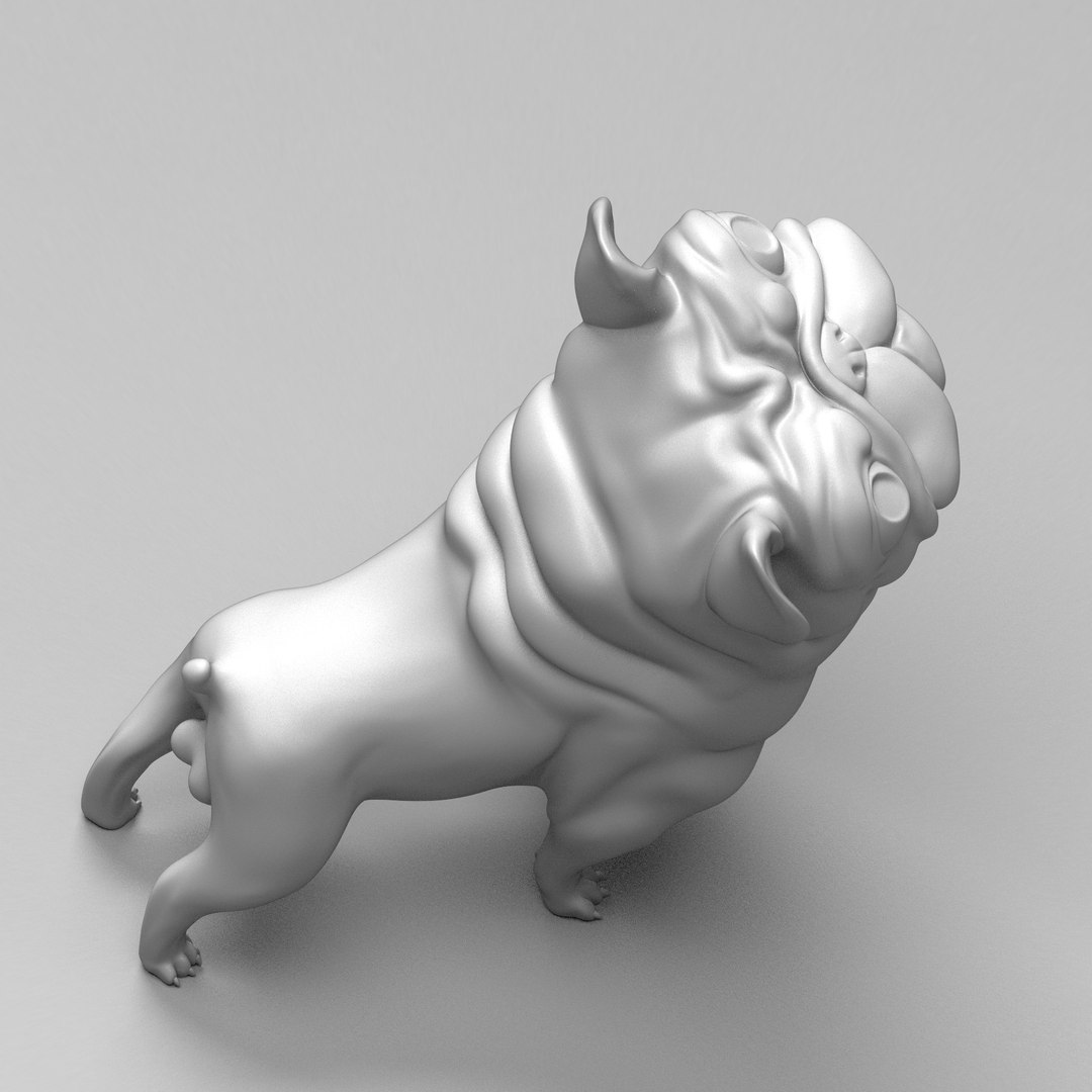 3D Dog French Bulldog - TurboSquid 1686642