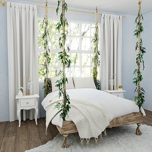 In The Sky Bedroom Blender Scene 3D model