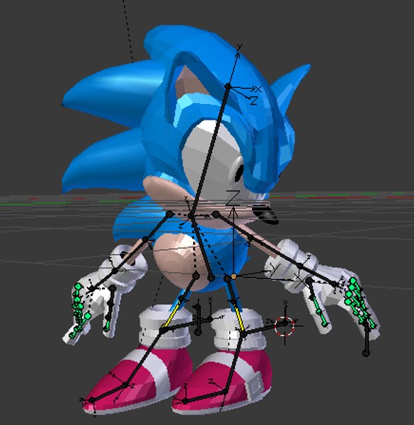modelo 3d Sonic Rigged - TurboSquid 1179484