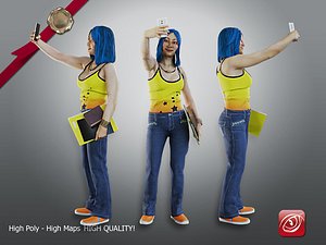 3D female student aas 010