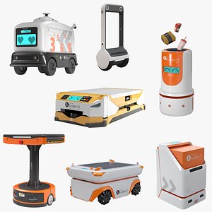 3D AGV Automated Robot Collection
