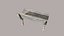 Realistic Low Poly Wooden Bench 3D Asset Outdoor Environments