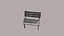 Realistic Low Poly Wooden Bench 3D Asset Outdoor Environments