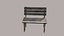Realistic Low Poly Wooden Bench 3D Asset Outdoor Environments