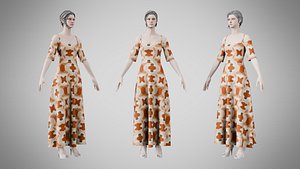 Dress 10 Warm Geometric Organic 3D