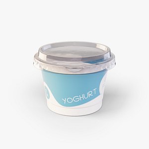 3D Yogurt Plastic Cup model