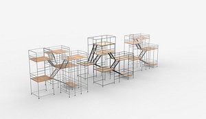 3D model scaffold tower set 3D model
