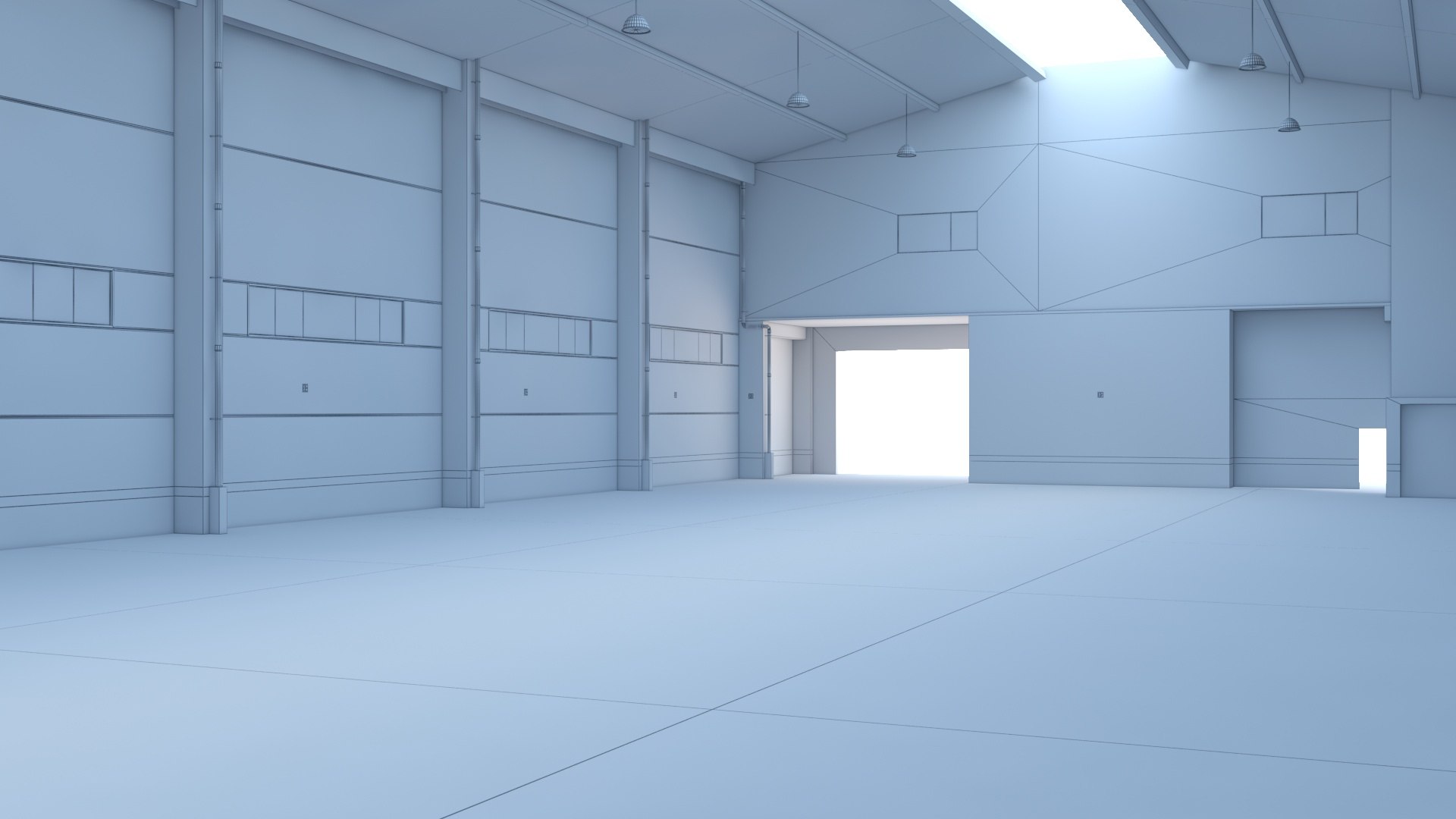 3D Factory Hall Industrial Warehouse Interior - TurboSquid 1768148