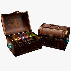 Stylized Steampunk Box Low-Poly