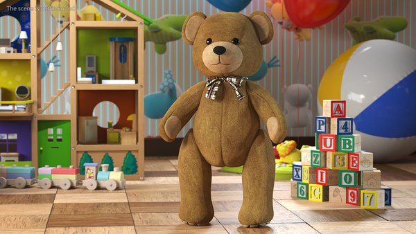 3D Teddy Bear Rigged for Cinema 4D - TurboSquid 1940373