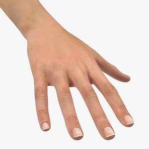 australoid female hand 3D model