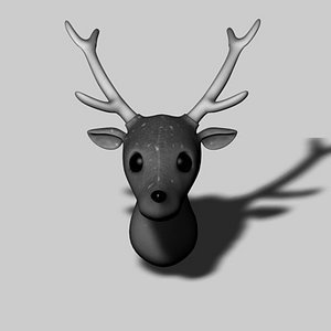 3d deer head model