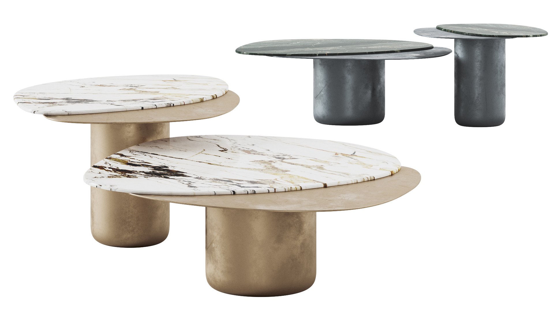 Natuzzi Italia Splash Coffee Table 3D Model - TurboSquid 2134609