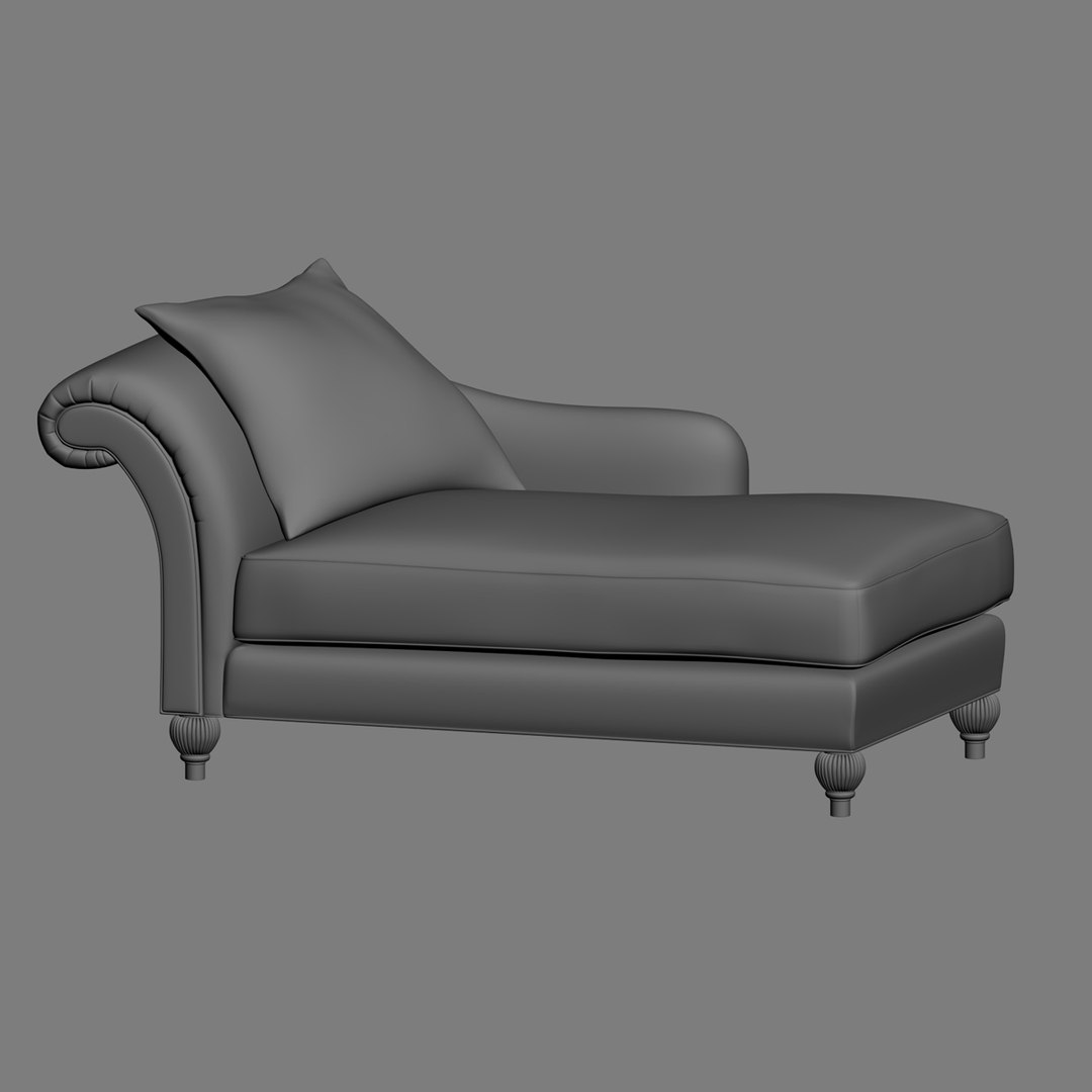3d baker milling road chaise lounge model