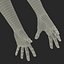 Old Man Hands 3 Pose 4 3D Model