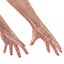 Old Man Hands 3 Pose 4 3D Model