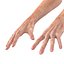 Old Man Hands 3 Pose 4 3D Model