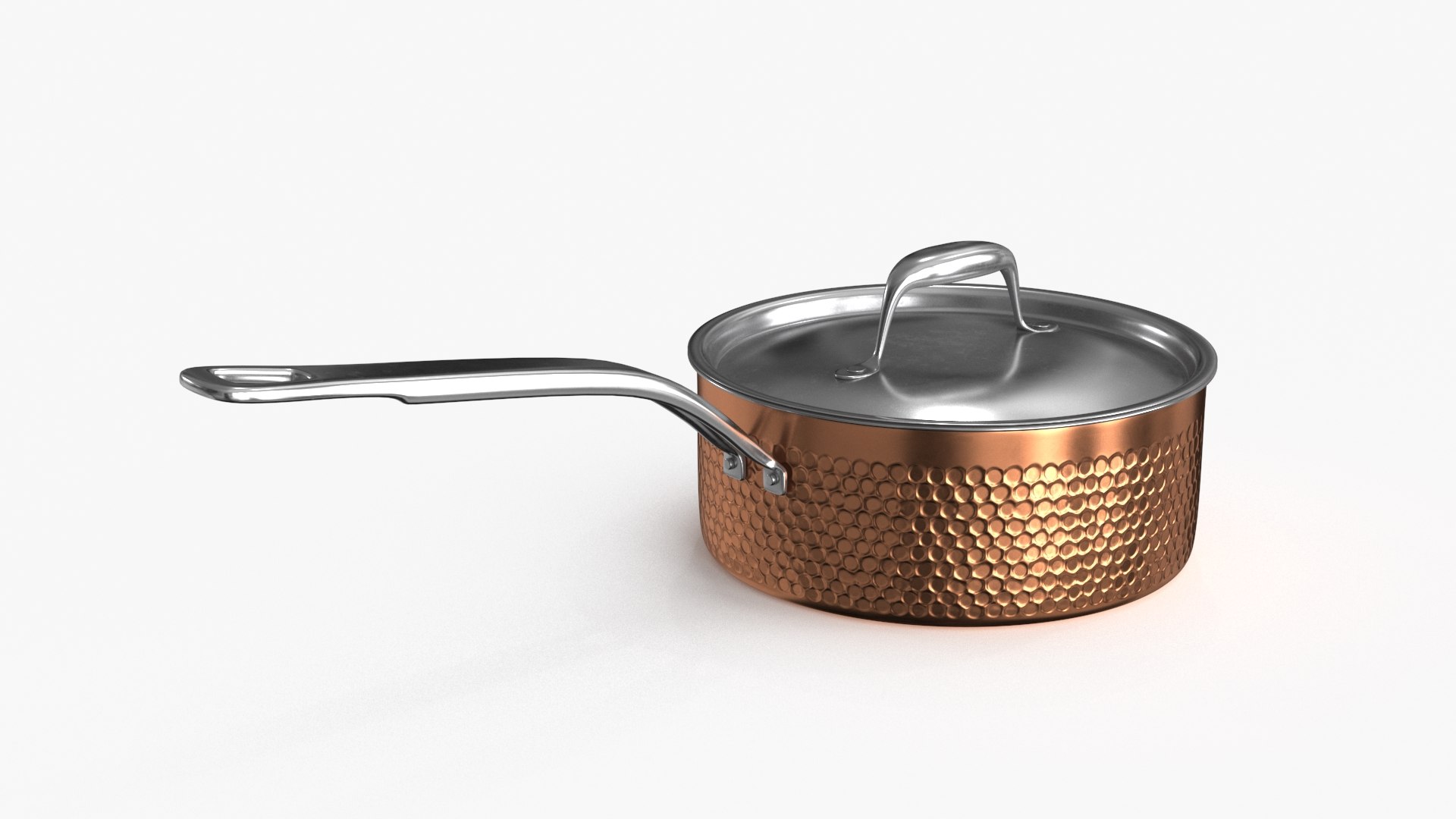 3D Model Stainless Steel Cookware Pan V4 - TurboSquid 2003459