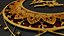 Golden Eid Mubarak Crescent 3D model